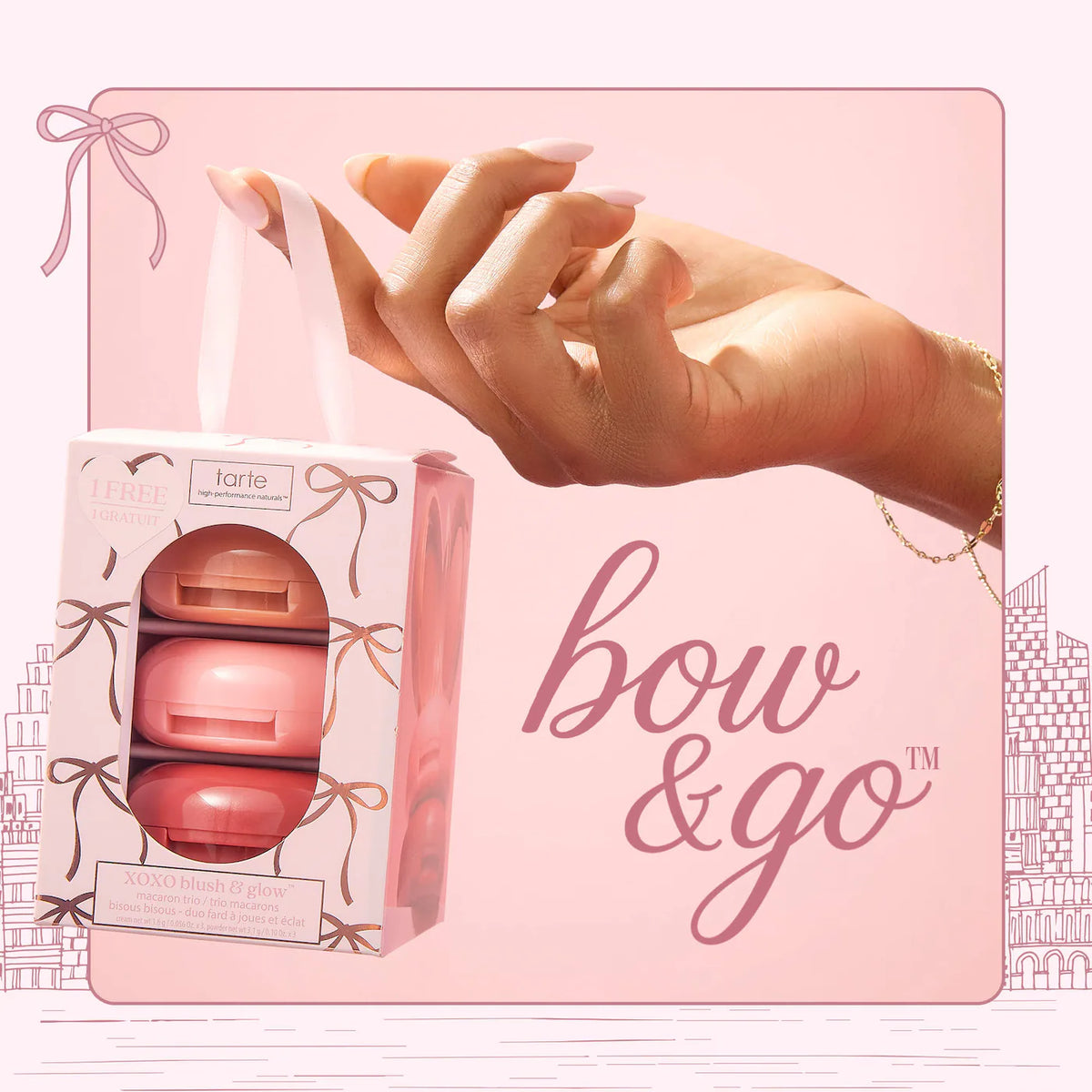 *PREORDEN: xoxo blush & glow macaron set - tarte / Set de tres mini rubores