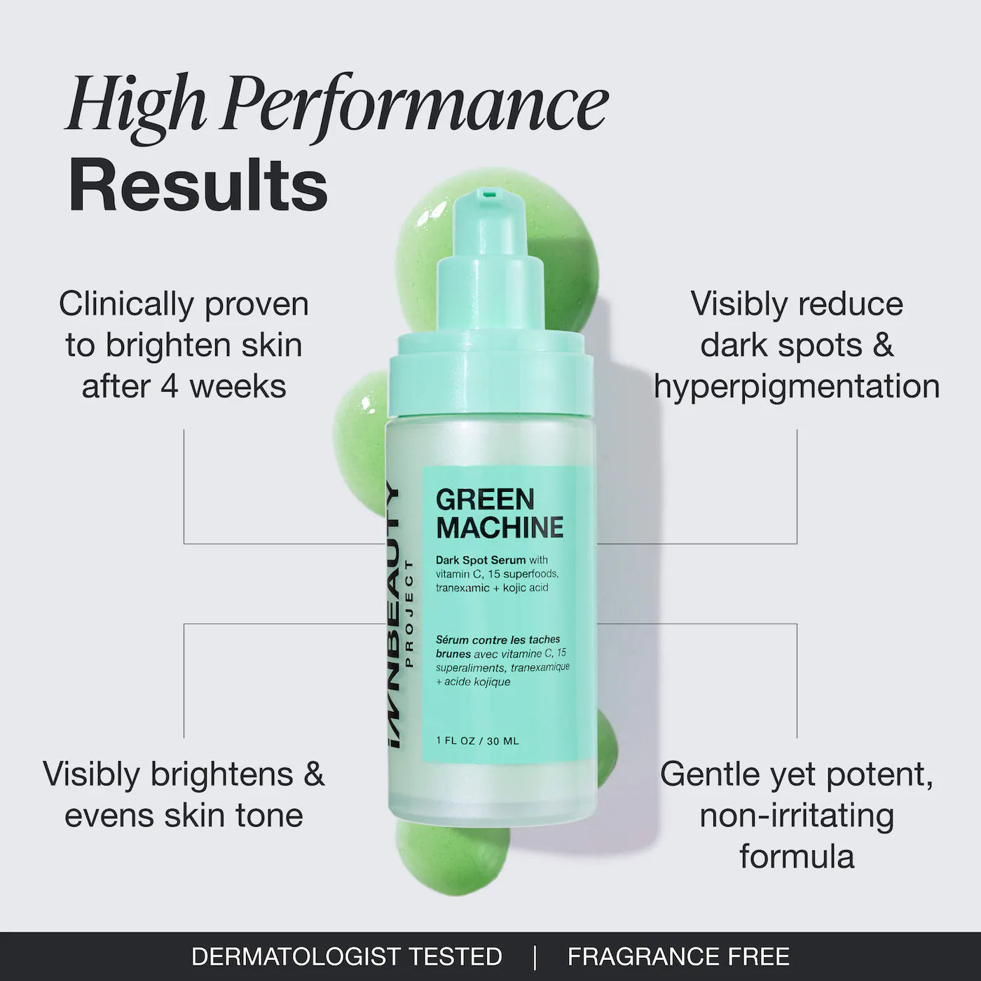 Green Machine Vitamin C Dark Spot & Hyperpigmentation Serum - iNNBEAUTY PROYECT / Serum multivitaminico para manchas y elasticidad