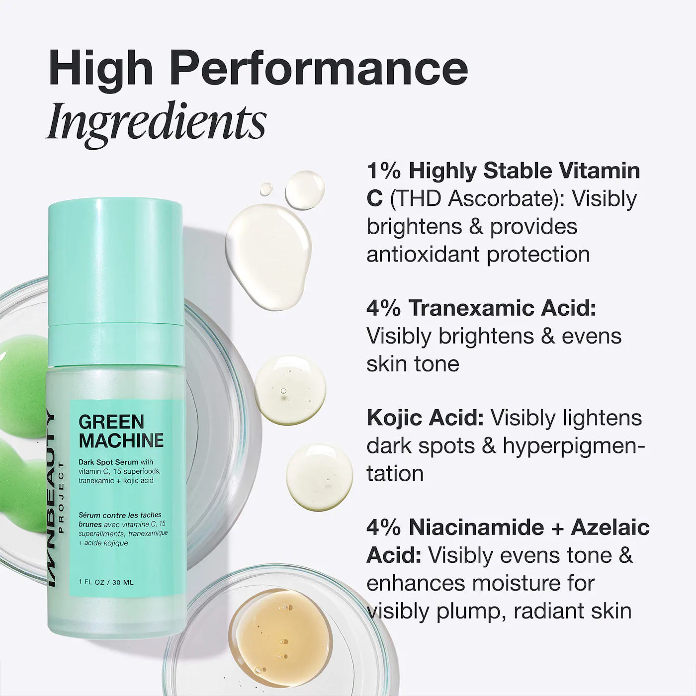 Green Machine Vitamin C Dark Spot & Hyperpigmentation Serum - iNNBEAUTY PROYECT / Serum multivitaminico para manchas y elasticidad