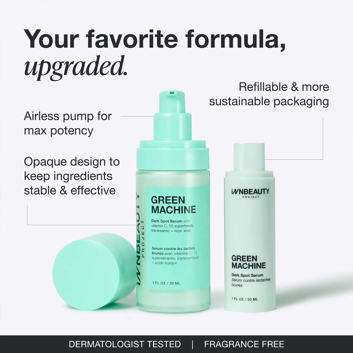 Green Machine Vitamin C Dark Spot & Hyperpigmentation Serum - iNNBEAUTY PROYECT / Serum multivitaminico para manchas y elasticidad