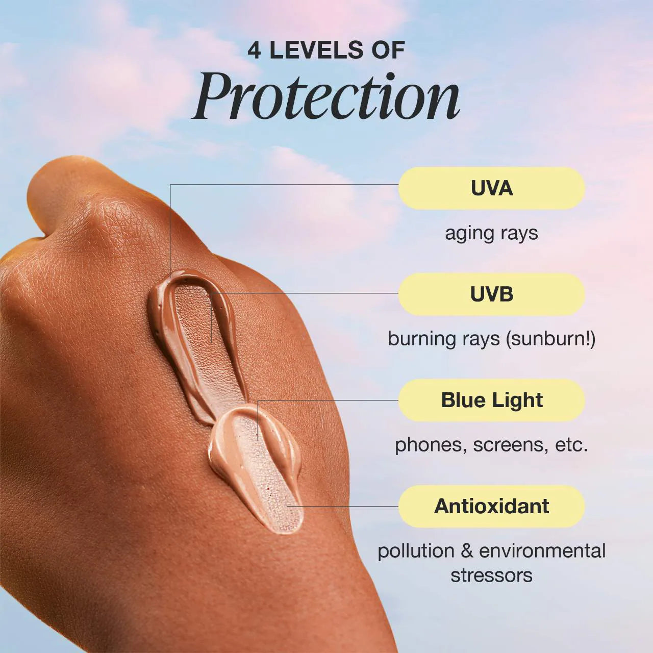 Mineral Sun Glow Broad Spectrum SPF 43 PA +++ with Peptides and Vitamin C - iNNBEAUTY PROJECT / Protector solar mineral en gel-crema