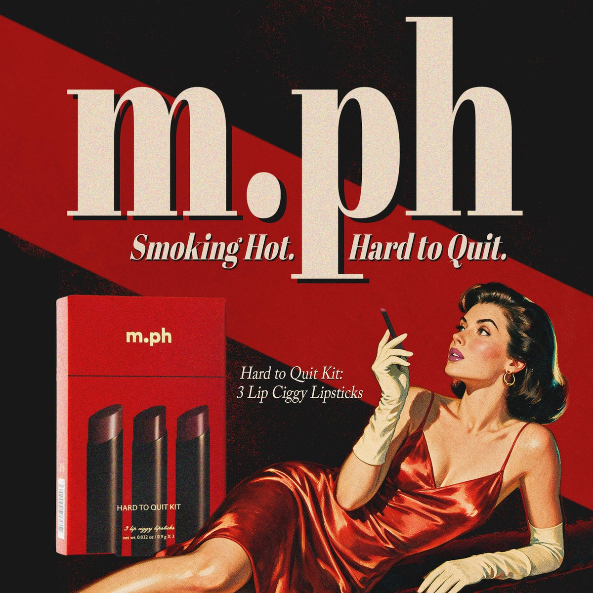 *PREORDEN: Hard to Quit Lip Ciggy Lipstick Gift Set - m.ph by Mary Phillips / Set de 3 lipstick