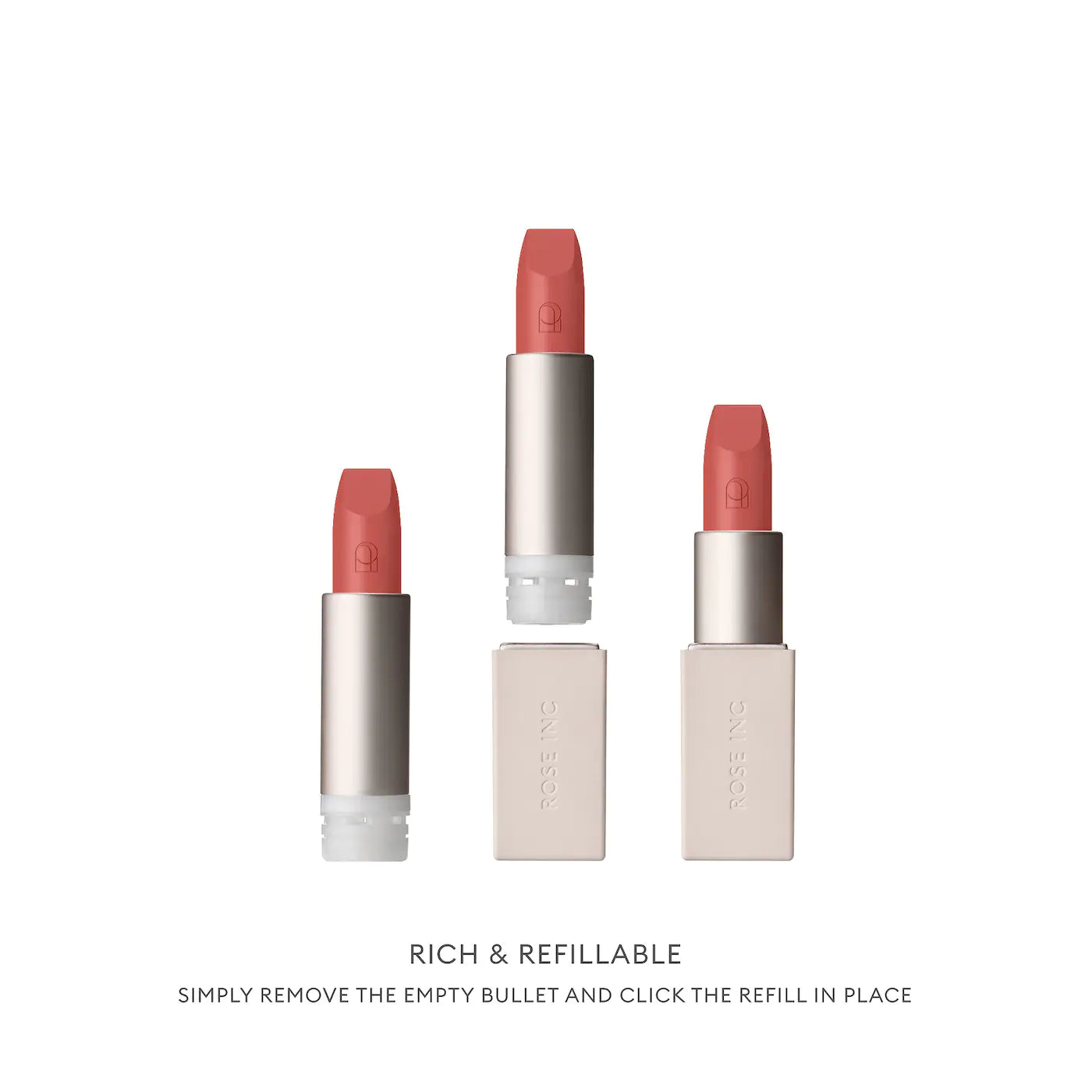 Satin Lip Color Hydrating Lipstick Set - Rose Inc / Edición Limitada