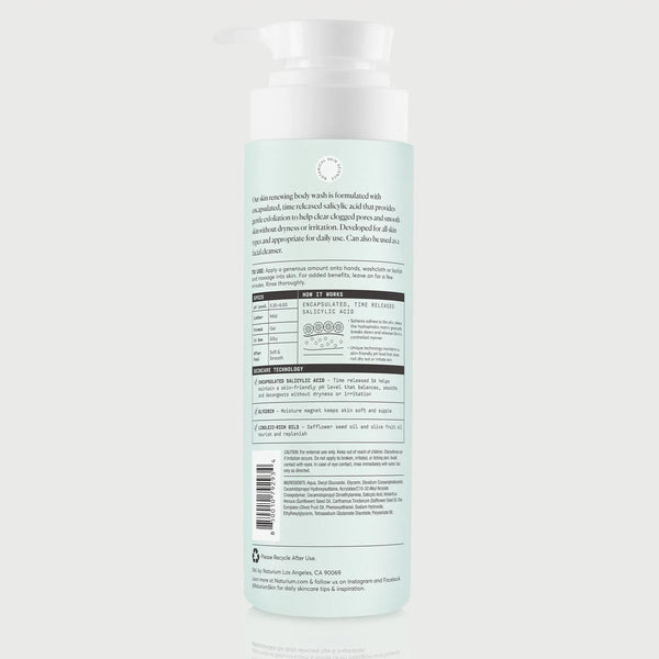 The Perfector Salicylic Acid Body Wash 500ml - Naturium / Gel de baño con ácido salicílico, suavidad