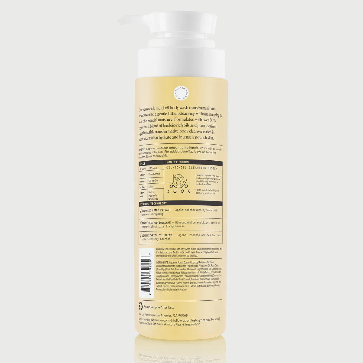 The Glow Getter Multi-Oil Hydrating Body Wash - Naturium / Gel de baño en aceite hidratante
