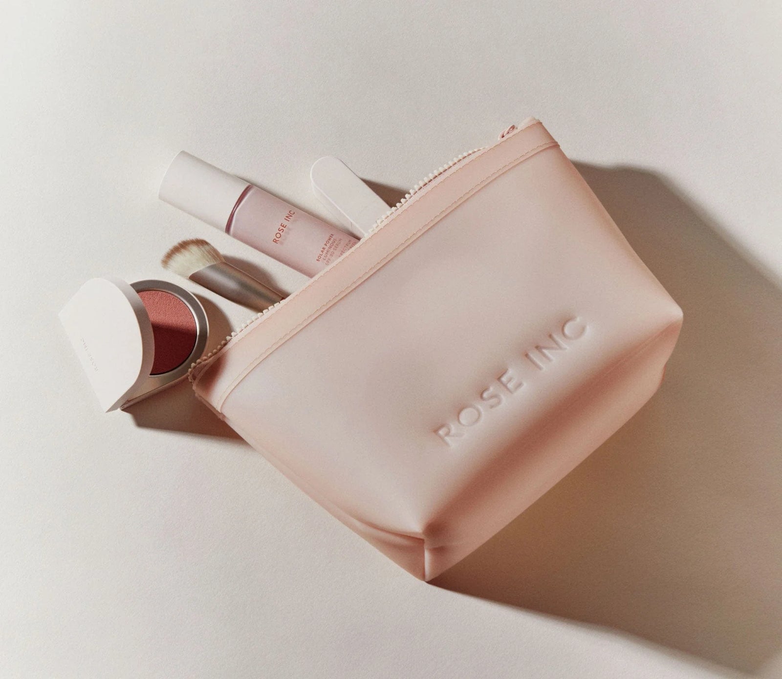 Translucent Makeup Bag Rose inc Bolsa de maquillaje translucida Uhlala Beauty