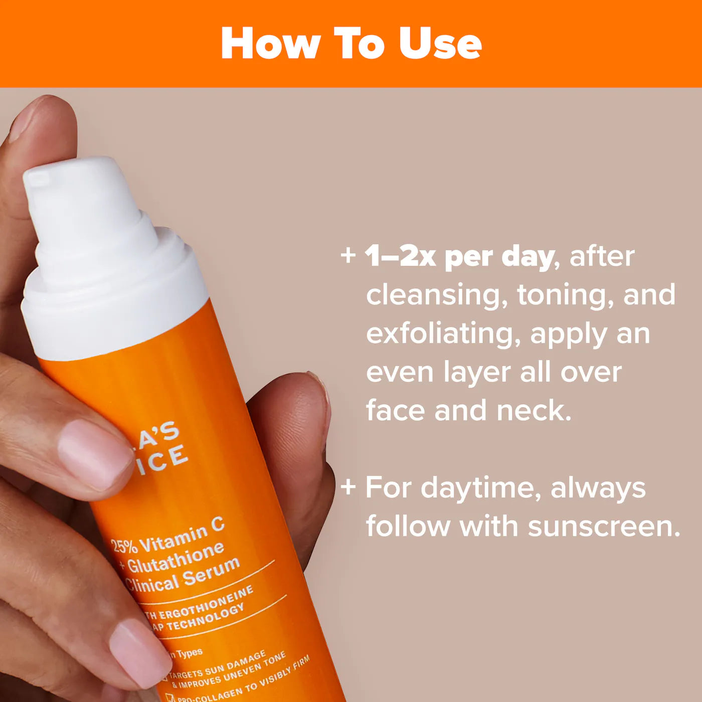 25% Vitamin C + Glutathione Clinical Serum for Brightening & Dark Spots - Paula’s Choice / Suero de vitamina C para la luminosidad