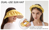 Visor Roll-up Headband UV Protection UPF50+ Sun Hat / Visera de ala grande, protección UV