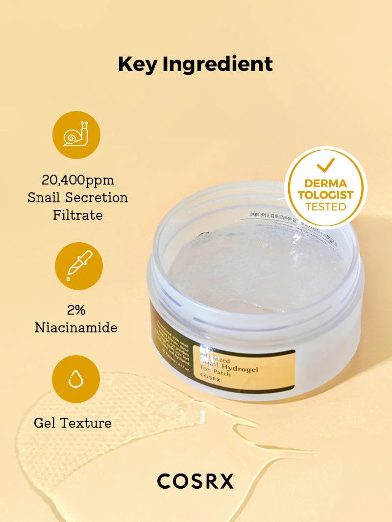 Advanced Snail Hydrogel Eye Patch - COSRX / Parches para ojos hidratante