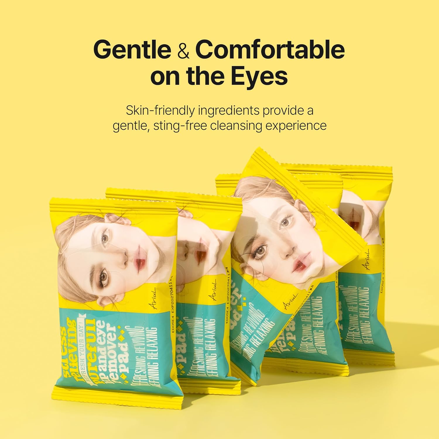 Stress relieving pureful lip and eye remover pad - Ariul / Toallas desmaquillantes