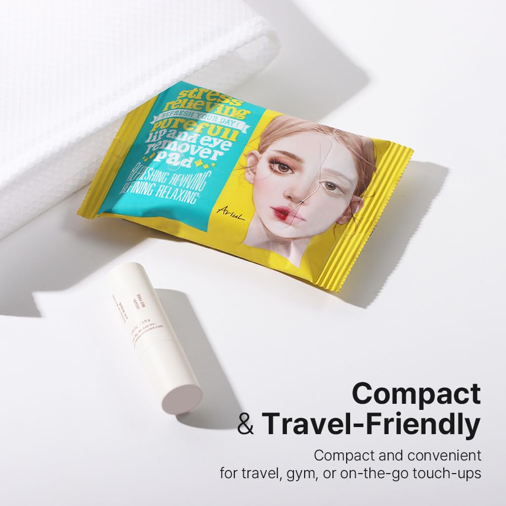 Stress relieving pureful lip and eye remover pad - Ariul / Toallas desmaquillantes