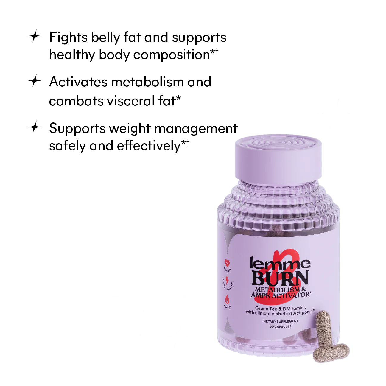 BURN Metabolism & Fat Burning Capsules - lemme / Cápsulas para el metabolismo quema grasa