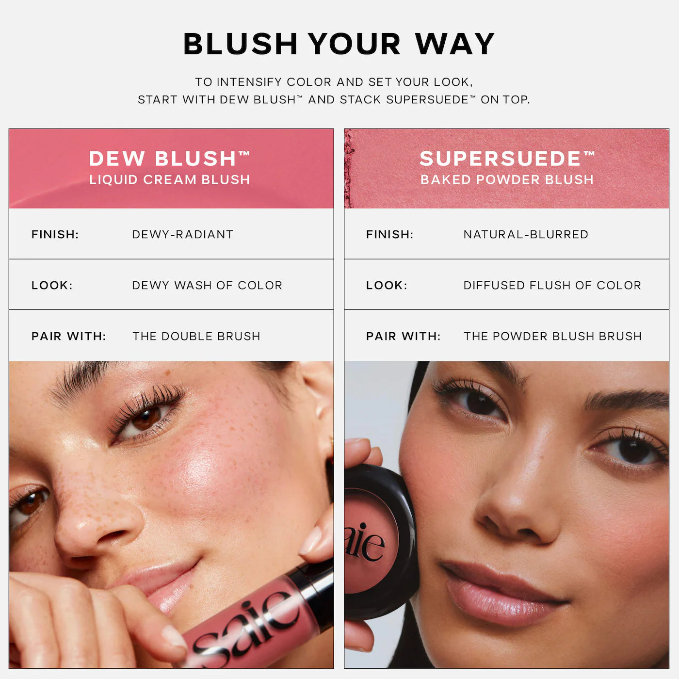 *PREORDEN: SuperSuede™ Radiant Talc-Free Baked Powder Blush - Saie / Rubor en polvo de larga duración