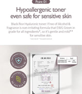 Black Rice Hyaluronic Toner For Sensitive Skin - Haruharu WONDER / Tónico ligero, hidratante y refrescante
