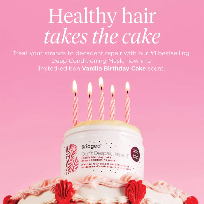 Don't Despair, Repair! Deep Conditioning Hair Mask in Vanilla Birthday Cake Scent - Briogeo / Máscarilla acondicionadora profunda