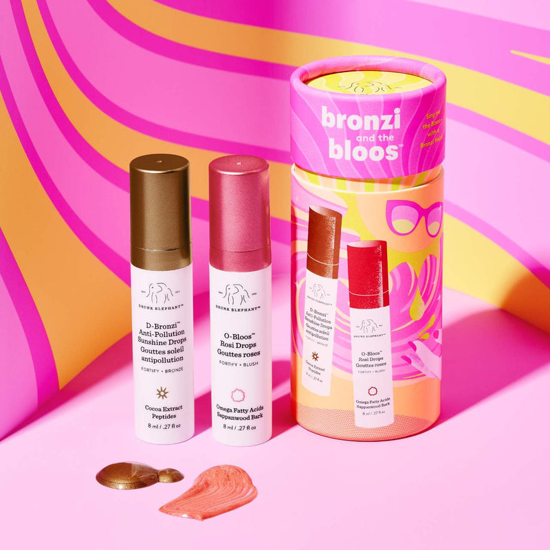 Bronzi and the Bloos Color Serum Duo - Drunk Elephant / Set 2 pzas bronceador y rubor