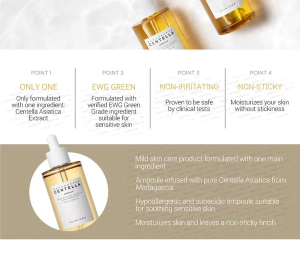 Madagascar Centella Asiatica Ampoule - SKIN 1004  / Ampolleta que calma y repone la piel