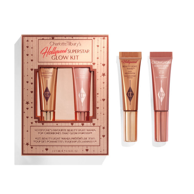 Charlotte's Hollywood Superstar Glow Kit - Charlotte Tilbury / Set 2 pzas mini rubor + iluminador liquido