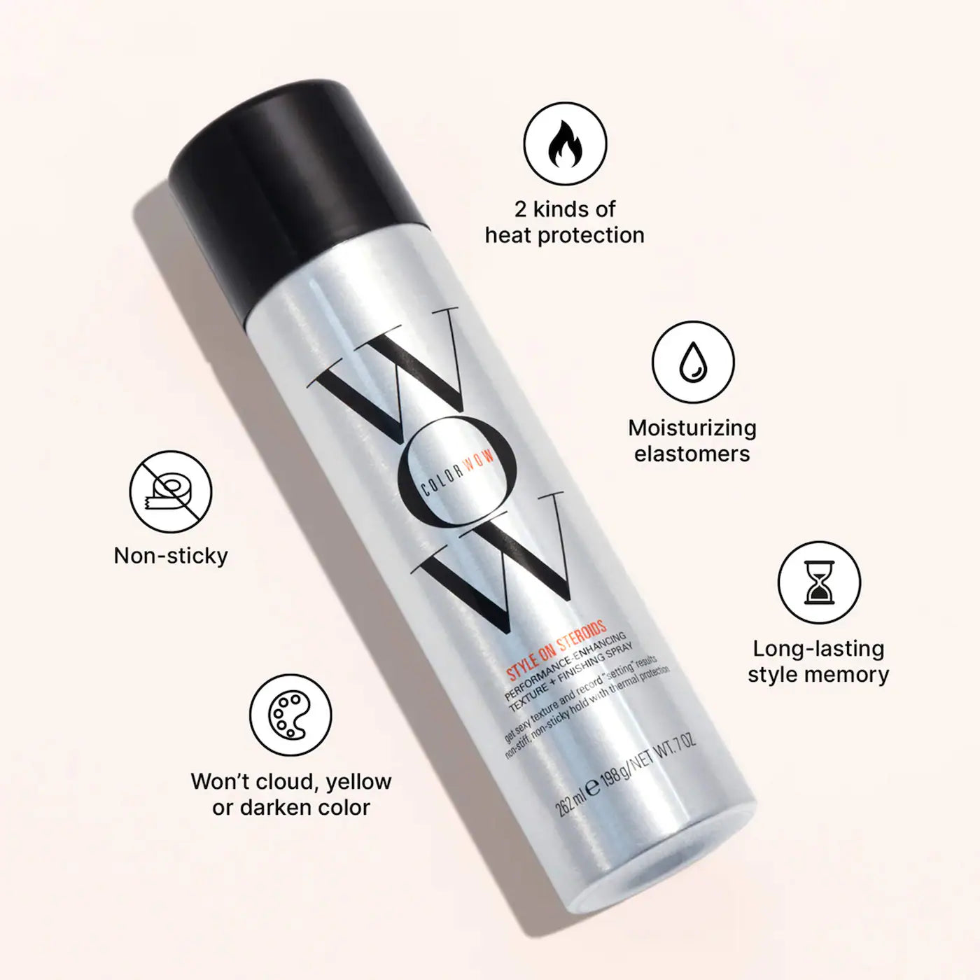 Style on Steroids Color-Safe Texture Spray 262ml - COLOR WOW / Spray para dar volumen al cabello
