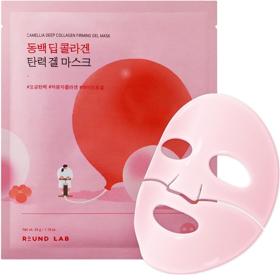 Camellia Deep Collagen Firming Gel Mask - ROUND LAB / Máscarilla de colageno 20-60min de uso.