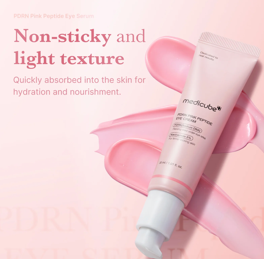 PDRN Pink Peptide Eye Cream - Medicube / Crema para el contorno de ojos de PDRN