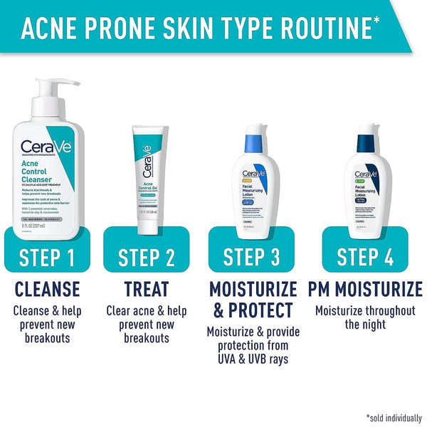 Face Wash Acne Treatment - CeraVe / Limpiador contra el acné y puntos negros