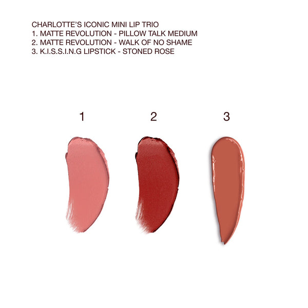 *PREORDEN: Iconic Mini Lip Trio - Charlotte Tilbury / Set 3 pzas labiales mini Ed. limitada
