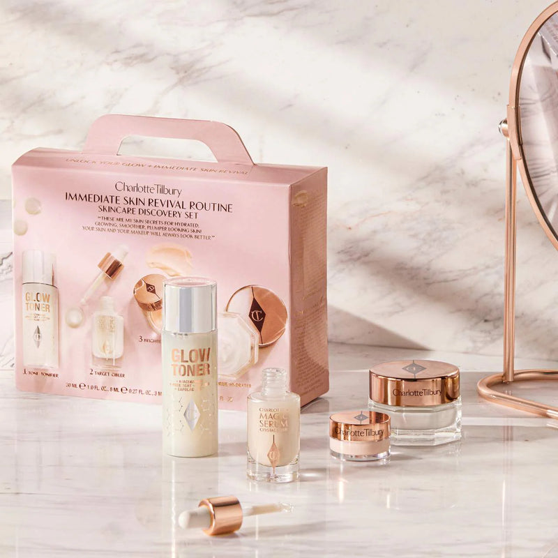 Immediate Skin Revival Routine Discovery Set - Charlotte Tilbury / Set 4 pzas rutina completa rostro