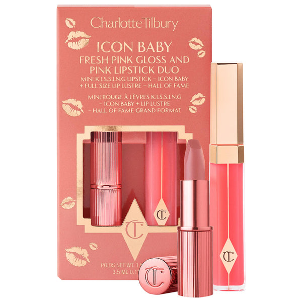 K.I.S.S.I.N.G Lipstick and Lip Gloss Duos - Charlotte Tilbury / Set 2pzs brillo labial
