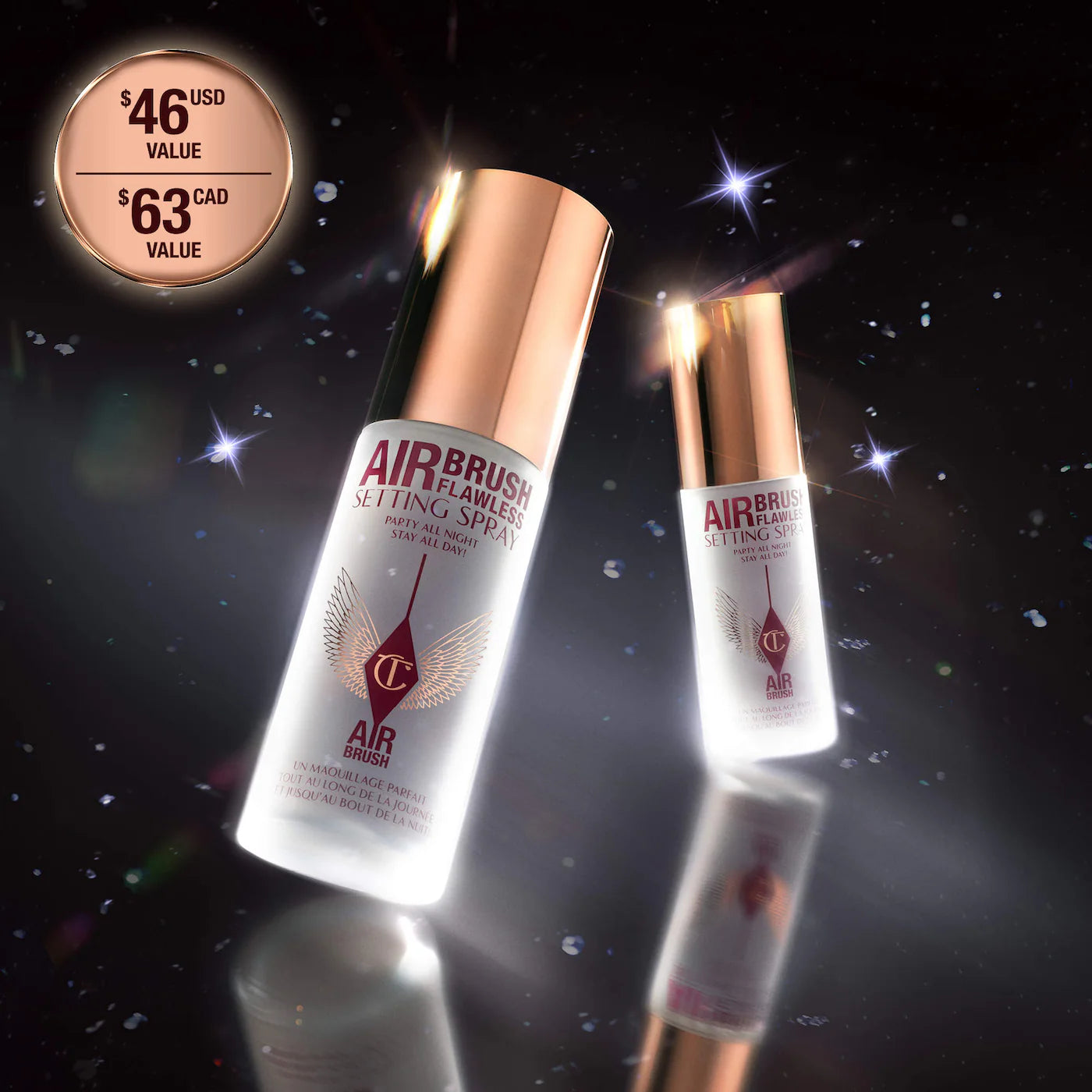*PREORDEN: Mini Airbrush Flawless Setting Spray Duo Gift Set - Charlotte Tilbury / Set 2 pzas fijador de maquillaje