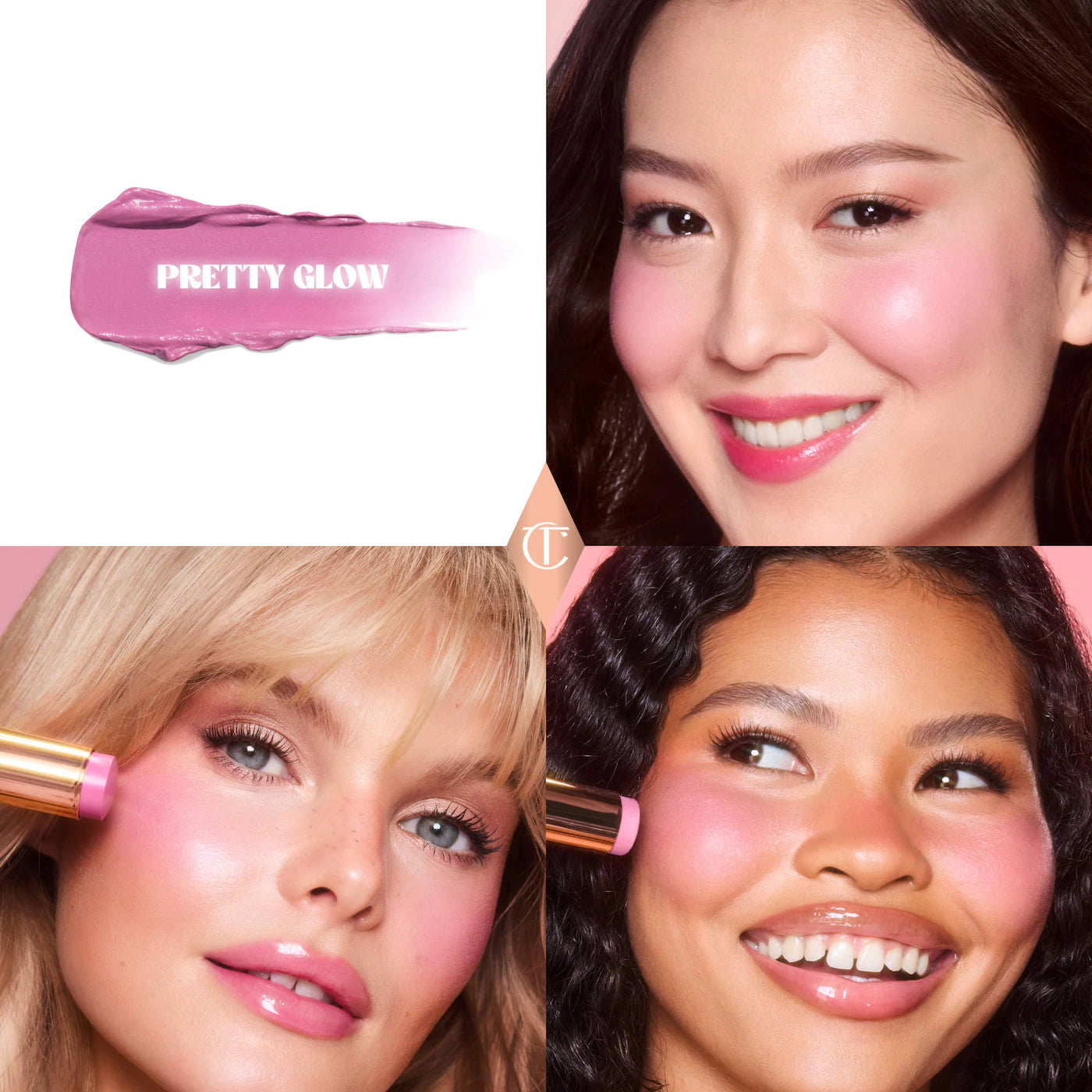 *PREORDEN: Unreal Lip + Cheek Glow Blush Stick with Hyaluronic Acid - Charlotte Tilbury / Rubor hidratante en barra