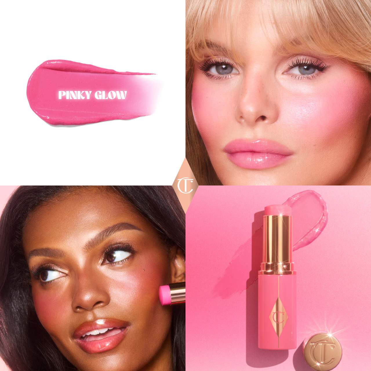*PREORDEN: Unreal Lip + Cheek Glow Blush Stick with Hyaluronic Acid - Charlotte Tilbury / Rubor hidratante en barra