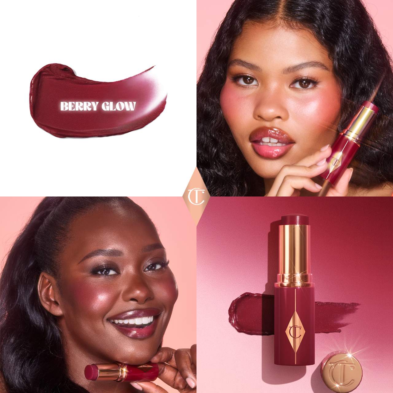 *PREORDEN: Unreal Lip + Cheek Glow Blush Stick with Hyaluronic Acid - Charlotte Tilbury / Rubor hidratante en barra