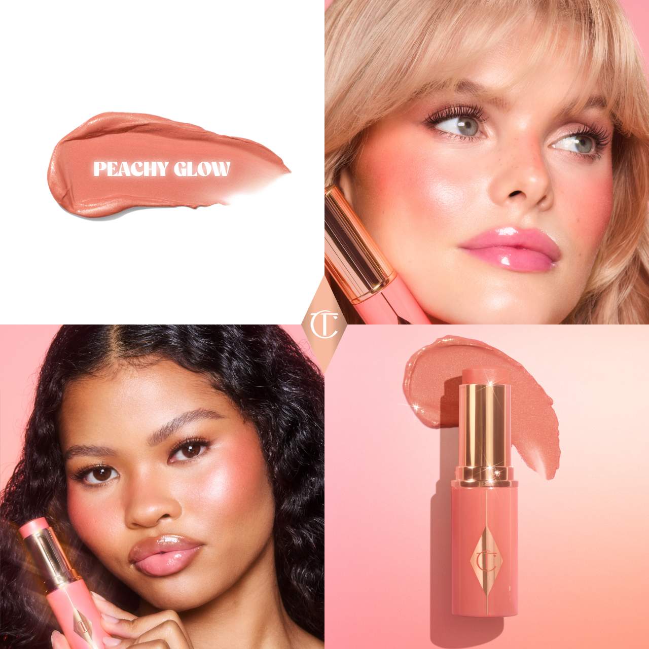 *PREORDEN: Unreal Lip + Cheek Glow Blush Stick with Hyaluronic Acid - Charlotte Tilbury / Rubor hidratante en barra