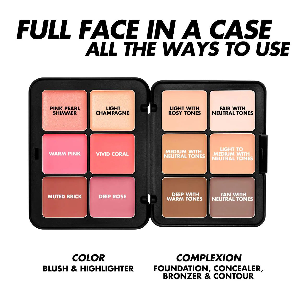 *PREORDEN: HD Skin Face Essentials Long-Lasting Full Face Cream Palette - MAKE UP FOR EVER / Paleta de sombras en crema