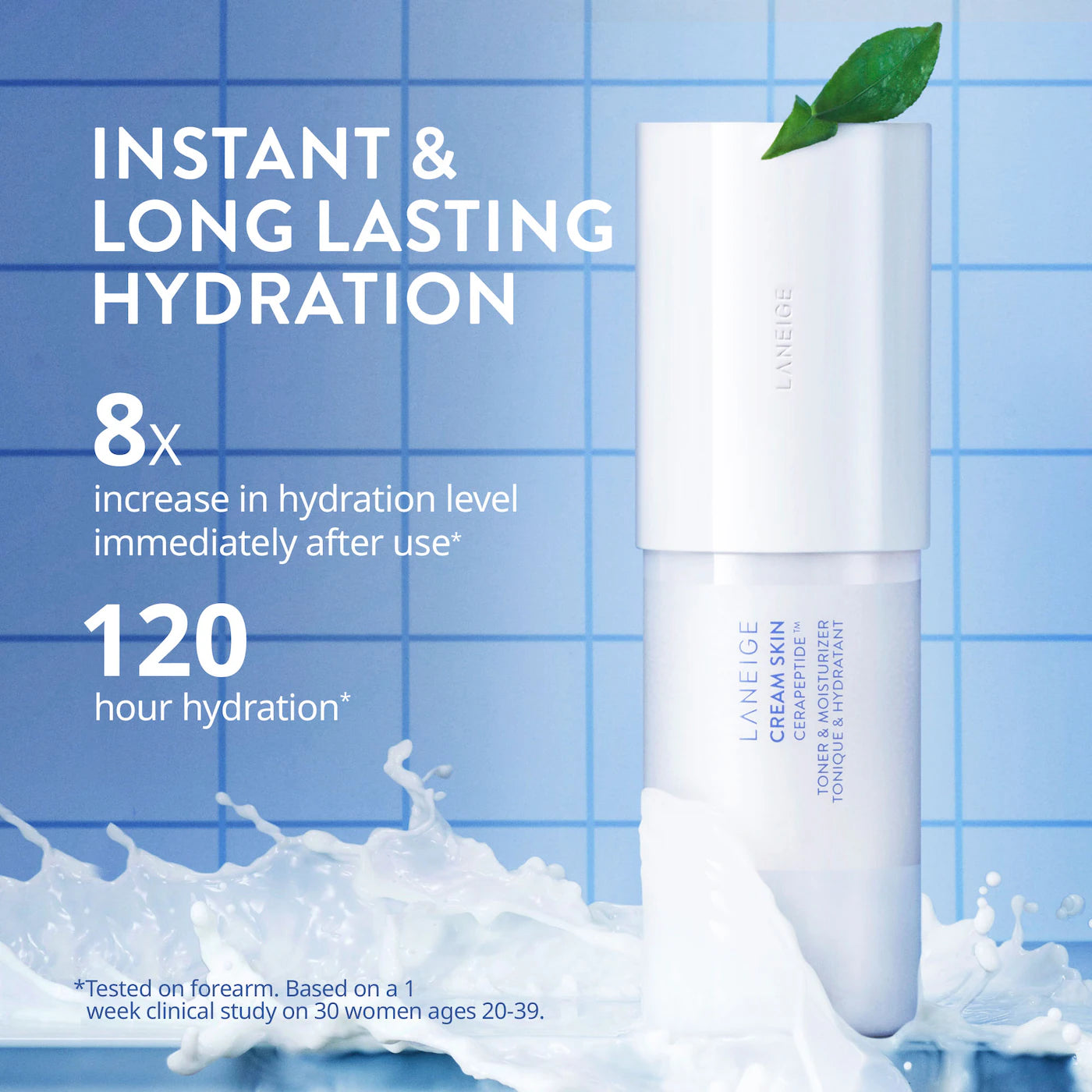*PREORDEN: Cream Skin Refillable Toner & Moisturizer with Ceramides and Peptides - LANEIGE / Crema-Tónico lechosa para una piel radiante e hidratada.