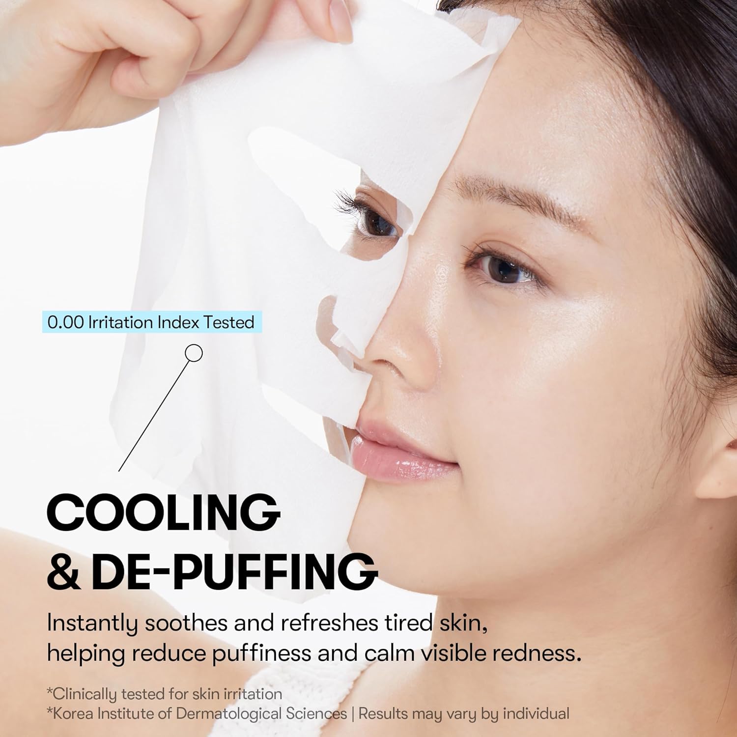 Cryo Ice Cool Mask, 30 Sheets, Cooling & De-Puffing Daily Sheet Mask, Hydrating Korean Face Mask, Xylitol & Hyaluronic Acid, K-Beauty Skincare - VT COSMETICS / Mascarilla facial con ácido hialurónico