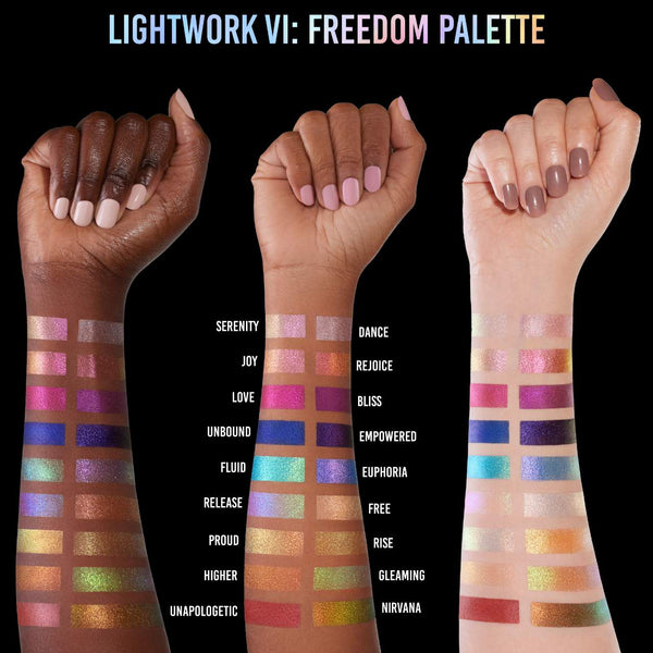 LIGHTWORK VI The Freedom Palette: Magnetic, Customizable, Stackable Palette with Illuminating Pigments for Eyes, Face & Lips - Danessa Myricks Beauty / Paleta multiuso para rostro completo