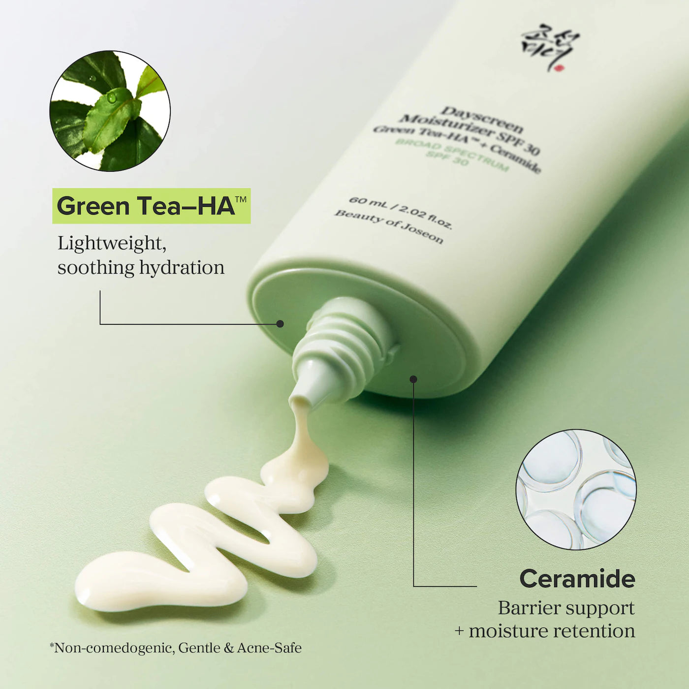 *PREORDEN: Dayscreen 2-in-1 SPF 30 Moisturizer with Green Tea-HA + Ceramides - Beauty of Joseon / Crema hidratante con SPF 30