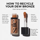 *PREORDEN: Dew Bronze Soft-Focus Effortless Liquid Bronzer - Saie / Bronceador líquido