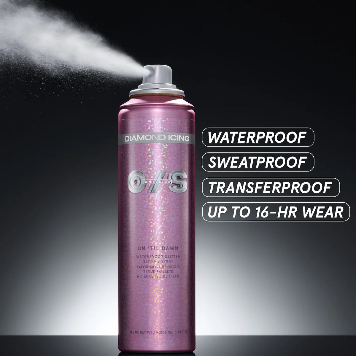 *PREORDEN: On 'Til Dawn Diamond Icing Glitter Waterproof Setting Spray - ONE/SIZE by Patrick Starrr / Spray fijador con brillos