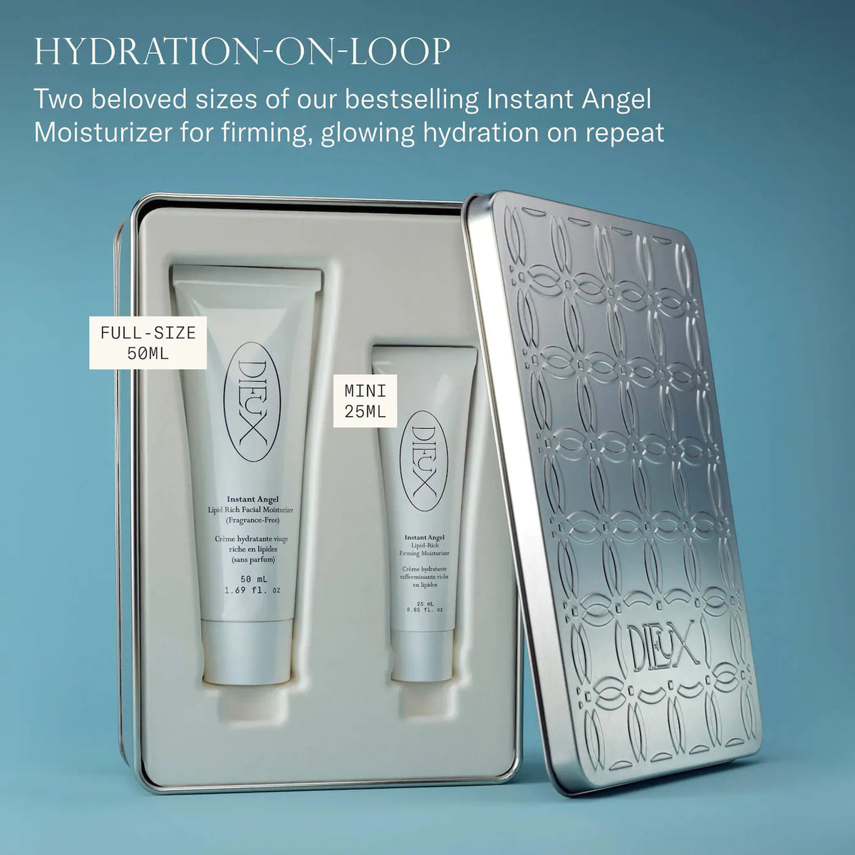 *PREORDEN: Hydration-on-Loop – Instant Angel Firming Moisturizer Gift Set - Dieux / Set de regalo crema reafirmante *Ed. Limitada