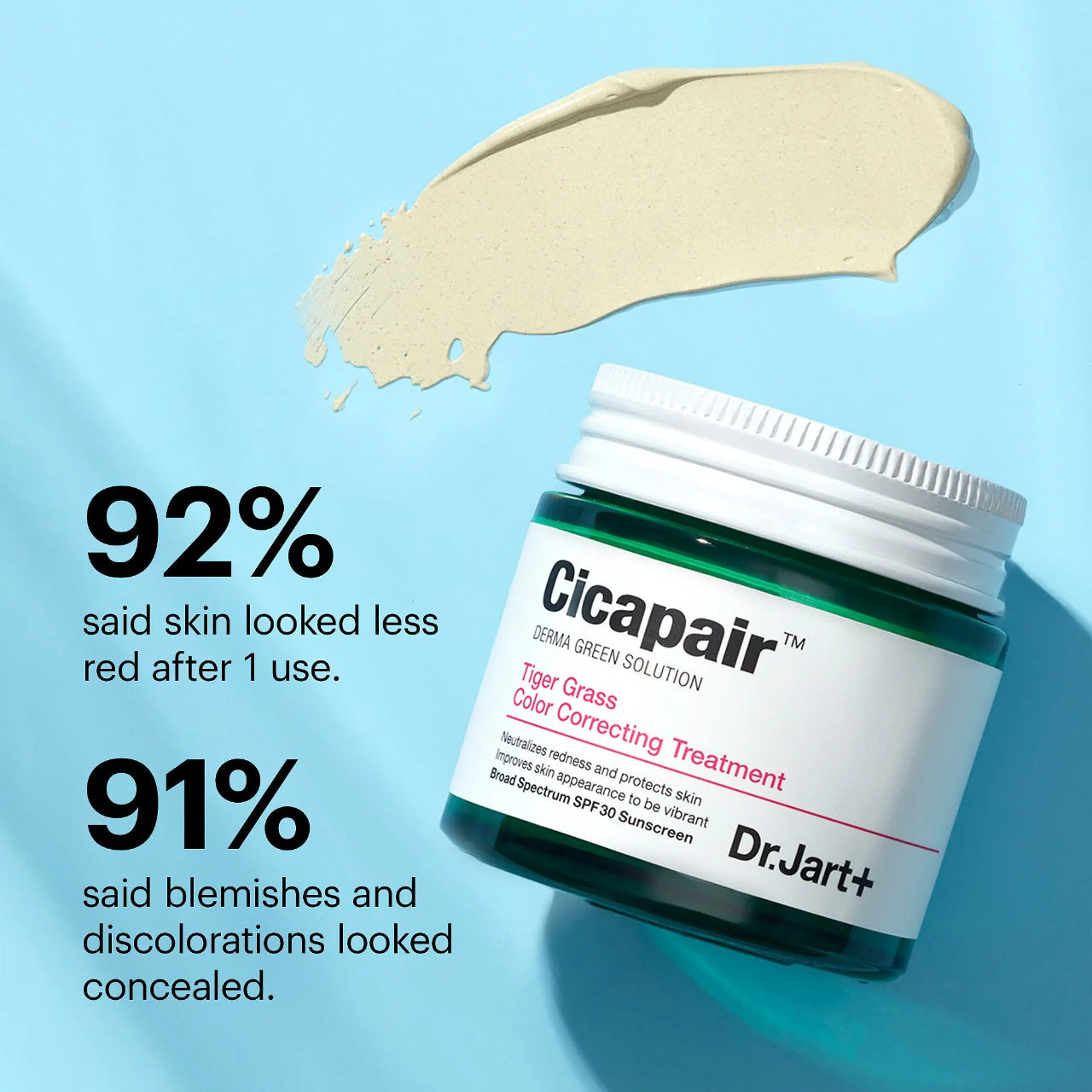 *PREORDEN: Cicapair™50mL Tiger Grass Color Correcting Treatment SPF 30 - Dr.Jart+ / Crema para corregir el enrojecimiento