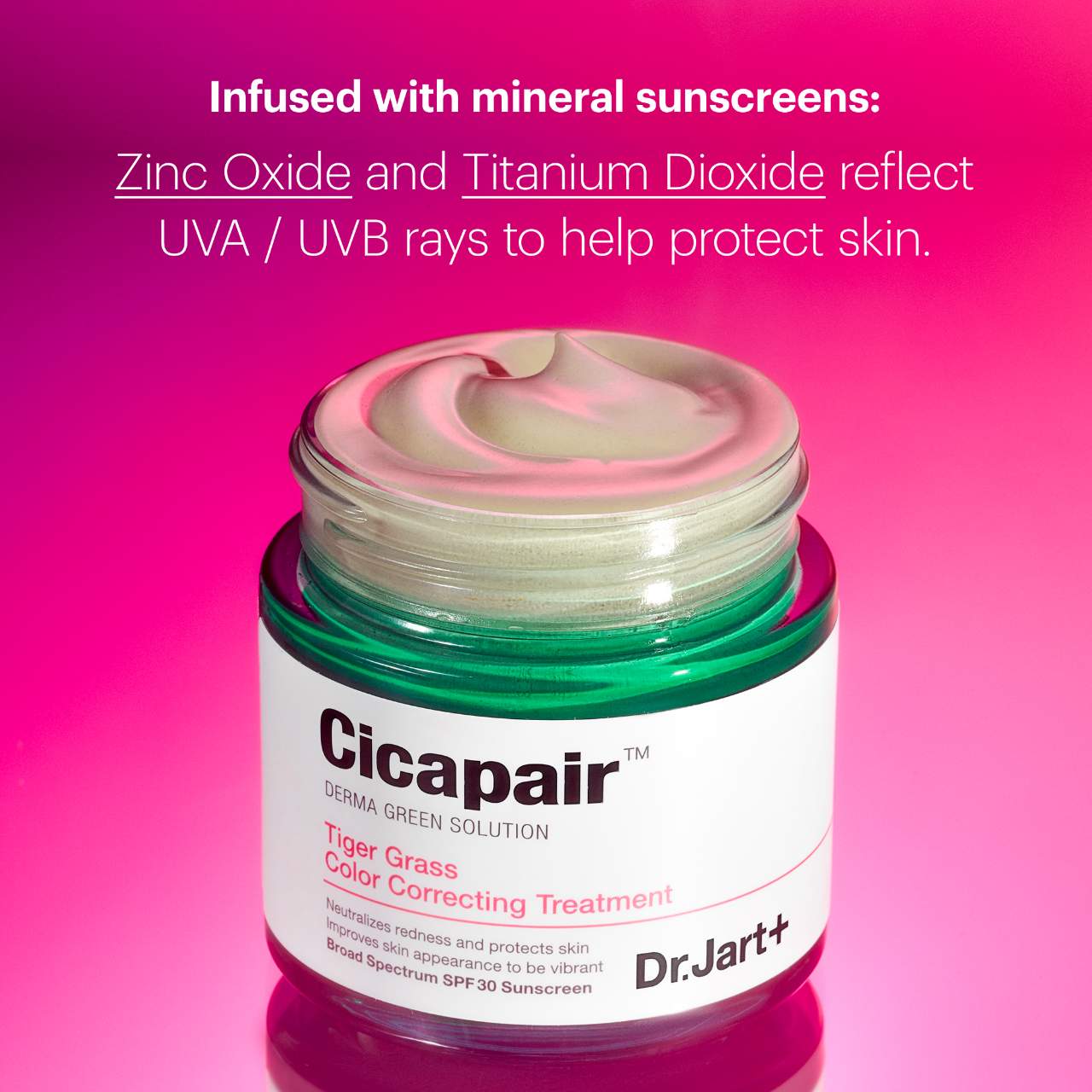 *PREORDEN: Cicapair™50mL Tiger Grass Color Correcting Treatment SPF 30 - Dr.Jart+ / Crema para corregir el enrojecimiento