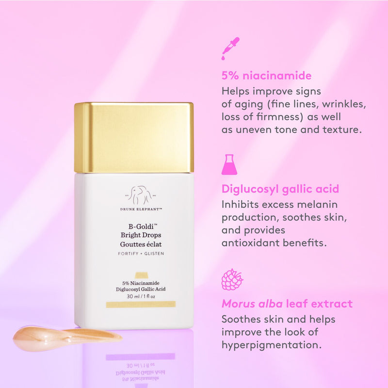 *PREORDEN: B-Goldi™ Bright Illuminating Drops with 5% Niacinamide - Drunk Elephant / Gotas acabado luminoso