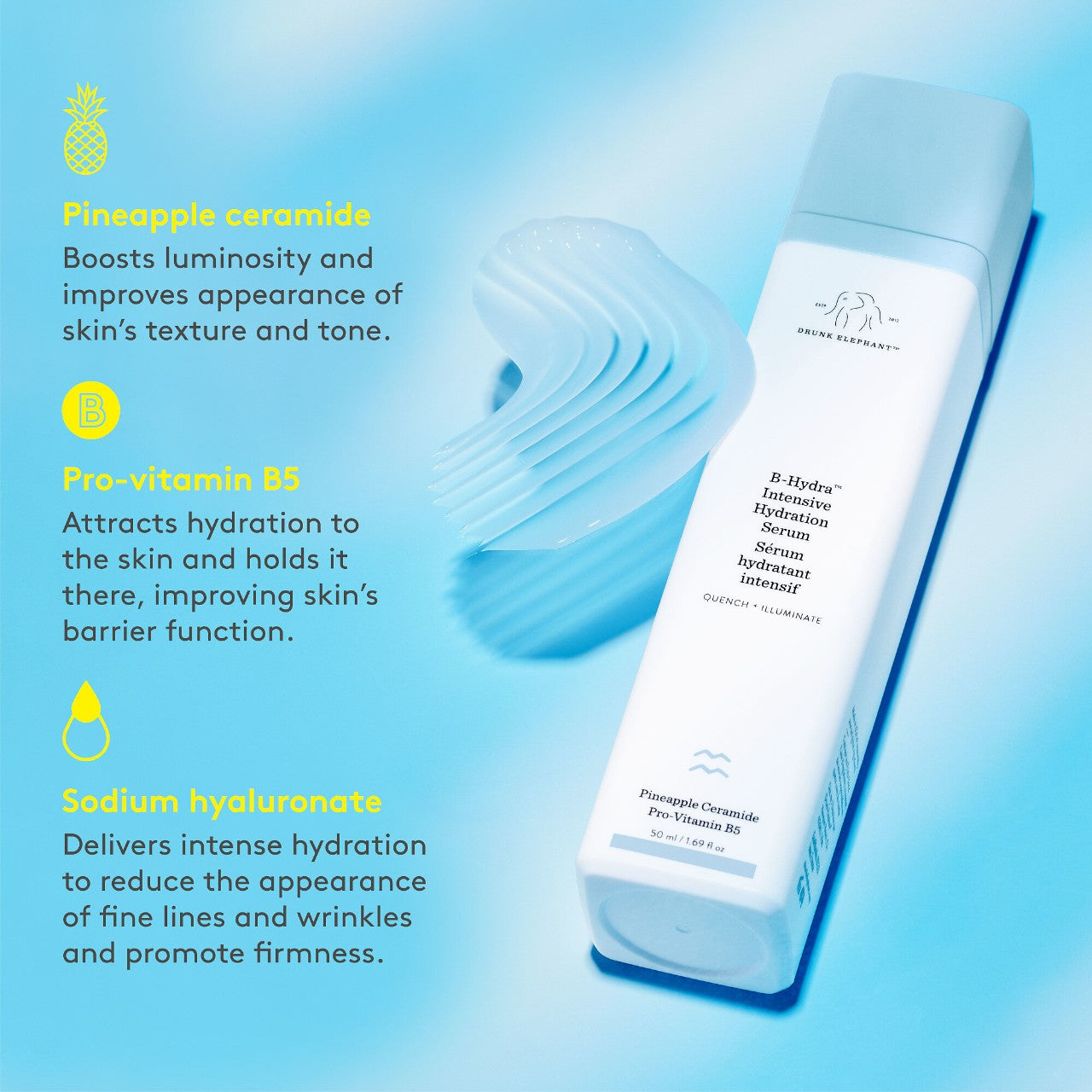 *PREORDEN: B-Hydra™ Intensive Hydration Serum with Hyaluronic Acid - Drunk Elephant / Suero hidratación intensiva