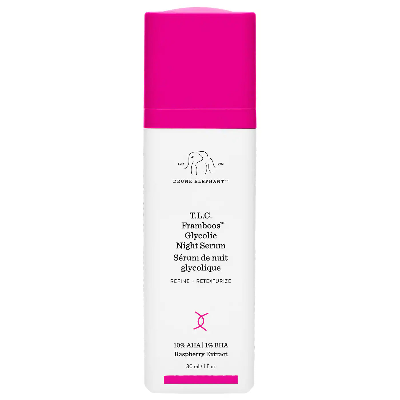 *PREORDEN: T.L.C. Framboos™ Glycolic Resurfacing Night Serum - Drunk Elephant / Suero de noche para lineas de expresión