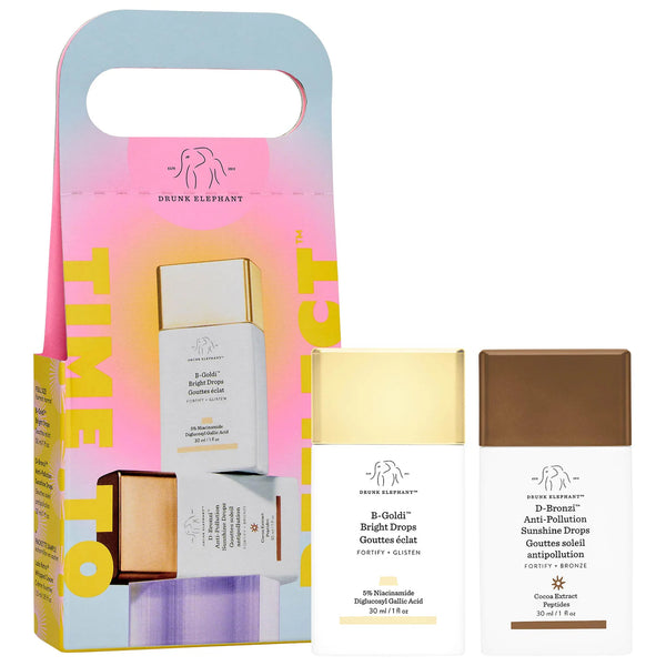 Time to Reflect™ Bronze and Brighten Serum Duo - Drunk Elephant / Set 2 piezas: B-Goldi™ + D-Bronzi™