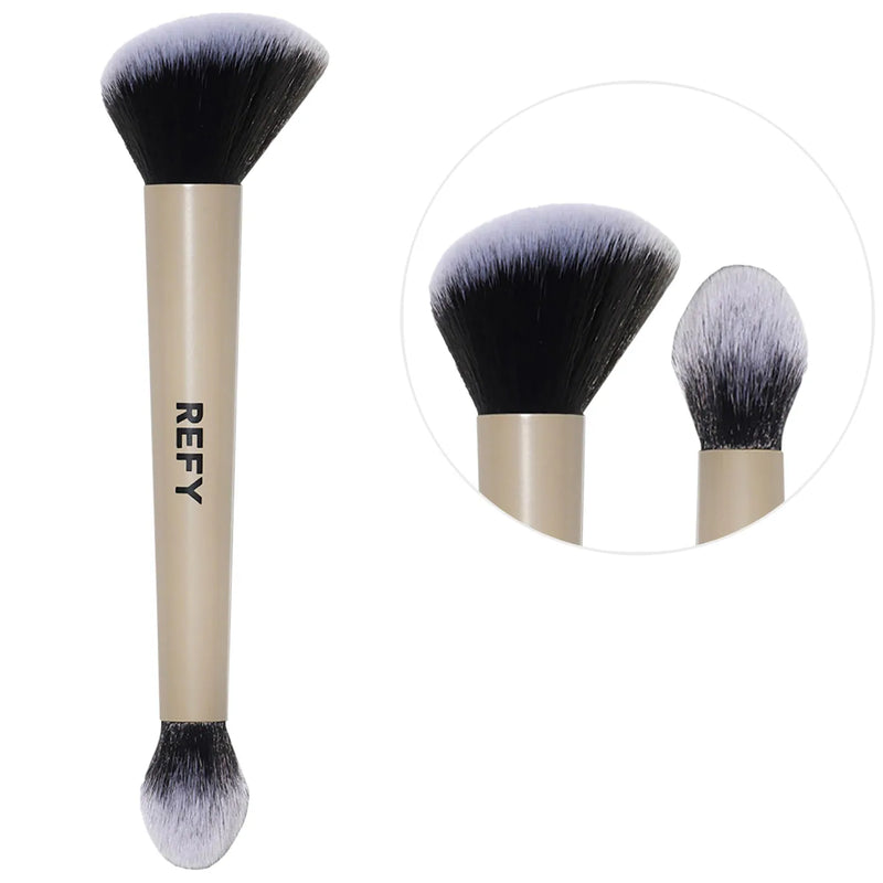 Dual Ended Complexion Brush - REFY / Brocha doble punta para base y corrector