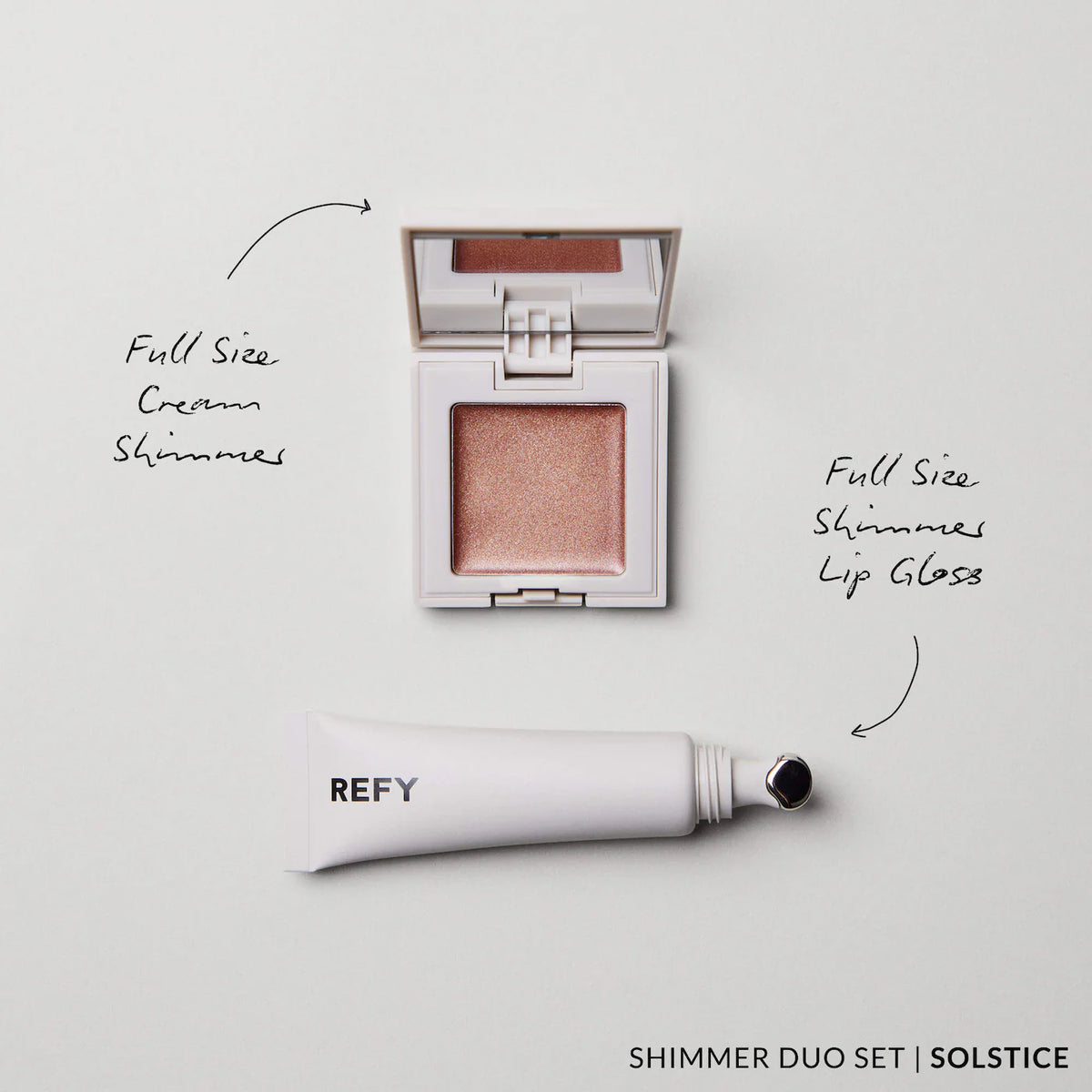 *PREORDEN: Shimmer Lip Gloss & Cream Highlighter Duo Gift Set - REFY / Set para labios
